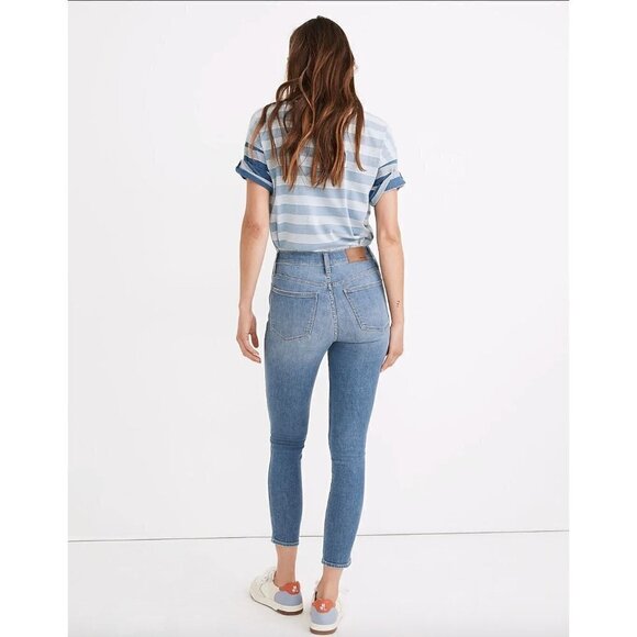 Madewell 10" High Rise Cropped Jeans Welling Wash Blue Womens Size 27 - Picture 13 of 13